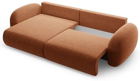 Ženilková rozkladacia/s úložným priestorom rohová pohovka v tehlovej farbe Tonale – Cosmopolitan Design