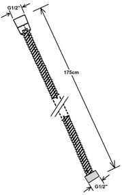 Sapho, POWERFLEX sprchová hadica 175cm, bronz, FLE10BR