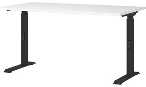 Pracovný stôl s nastaviteľnou výškou s bielou doskou 80x140 cm Downey – Germania
