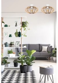 Prisadený luster EARTH 1xE27/60W/230V biela/béžová