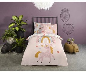 Detské bavlnené obliečky Good Morning Unicorn, 140 x 220 cm