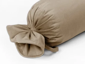 Biante Zamatový vankúš valec bonbon Velvet Prémium SVP-026 Kávovo béžový 15x40 cm