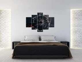 Abstraktný obraz - rozbité sklo (150x105 cm)