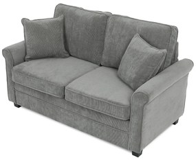 Dvojmiestna pohovka ASB-4170 GREY2, manžestr, sivá