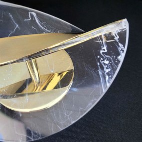 Toolight Toolight, LED nástenné svietidlo, 7W, 4000K, 1000lm, G128-W, zlatá lesklá, OSW-02602