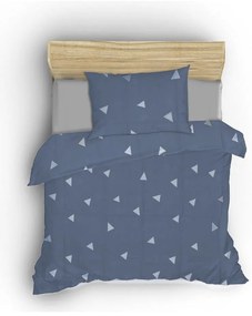 Modré obliečky na dvojlôžko 200x200 cm Üçgen – Mijolnir