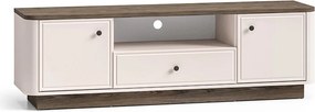 TV stolík Amberto 160 cm so zásuvkou - kašmírová / dub windmill tmavý