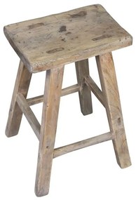 Stolička z recyklovaného jilmového dreva - 30*20*50cm