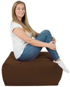 Plyšová taburetka hnedá