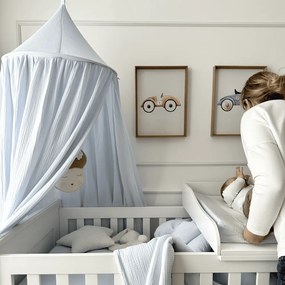 Baldachýn z organickej bavlny modrá 50cm