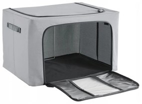 eCarla Textilný box na uskladnenie posteľnej bielizne a oblečenia, sivý LUFER 50x40x32