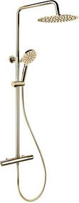 Sprchová súprava s termostatickou batériou DRAGOR v lesklej mosadzi