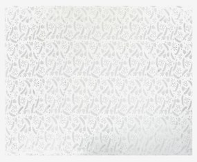 Vianočný obrus Perie a šišky 130x160 cm, strieborný