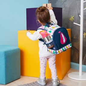 Termoska na pitie so slamkou 350 ml - ružová/oranžová