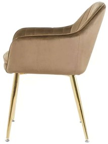 LuxuryForm DESIGN Jedálenská stolička AUSTIN VELUR - hnedá