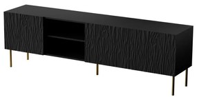 TV stolek Jungle 190 cm černý/zlatý