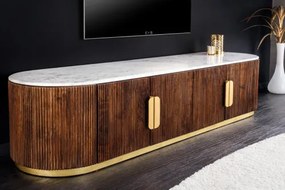 TV-skrinka 45828 Gatsby 170cm Drevo Mango-Biely mramor - Komfort-nábytok