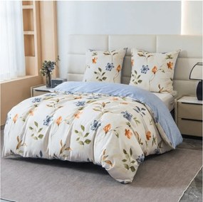 Mikroflanelové obliečky GENTLE LEAVES krémové Rozmer obliečky: 70 x 90 cm | 140 x 200 cm