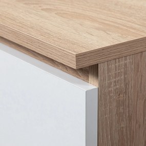 Písací stôl A-7 90 cm dub sonoma/biely pravý