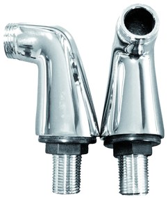 Invena Invena, okrúhle mosadzné kolienka k vaňovej batérii pre montáž na vaňu, chrómová, INV-LA-46-C01-L