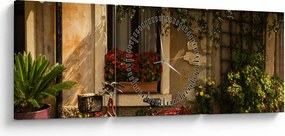 Obraz - Malebné Taliansko (s hodinami) (90x30 cm)