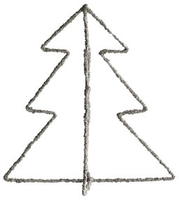 Tine K Home Vianočná dekorácia Christmas Tree Silver Glitter 18 cm