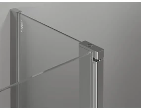Mexen, Mexen Mist Duo výklopný sprchový kút 100 x 70 cm, priehľadný, chróm - 8A4-100-070-01-00