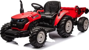 LEAN CARS Elektrický traktor na batérie HC-306 s prívesom 24V červený