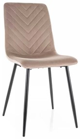 Jedálenská stolička Freville Velvet, béžová