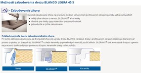 Blanco Legra 6 S Compact, silgranitový drez 780x500x190 mm, 1,5-komorový, jazmínová, 521305