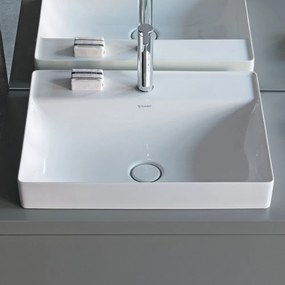 DURAVIT DuraSquare obdĺžniková umývadlová misa s otvorom, bez prepadu, 600 x 470 mm, biela, 2354600041