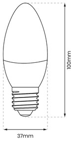LED žiarovka E27 studená 6000k 7w 600 lm sviečka