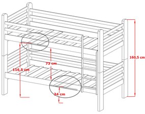 Detská posteľ 80 x 190 cm Paul (s roštom a úl. priestorom) (grafit). Vlastná spoľahlivá doprava až k Vám domov. 1013398