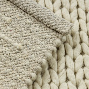 Dywany Łuszczów, Kusový koberec Tahar 99004B cream, 90x150, biela, obývacia izba