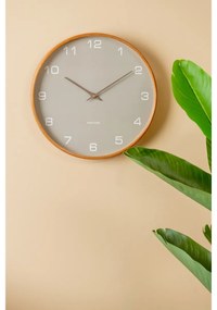 Dizajnové nástenné hodiny Karlsson 5993GY sivé,priemer 40 cm