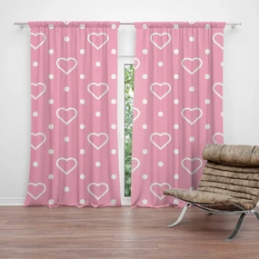 Sablio Záves Srdce a bodky: 2 ks 140x250 cm