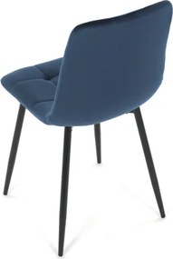 Jedálenská stolička zamatová, modrá CT-281 BLUE4