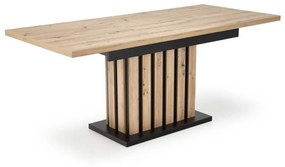 Jedálenský stôl Lamello 160 cm, dub artisan / čierna