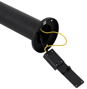 Stojaca vonkajšia lampa čierna 45 cm IP44 nastaviteľná 2-svetlo - Duo