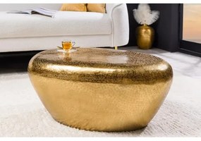 Konferenčný stôl Stone 44852 75x52cm Gold  - Komfort-nábytok