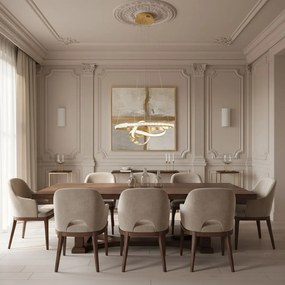 Toolight Toolight, LED závesné osvetlenie 45cm, 68W, 3000K, 3500lm, LHJ035-CP, zlatá, OSW-50048