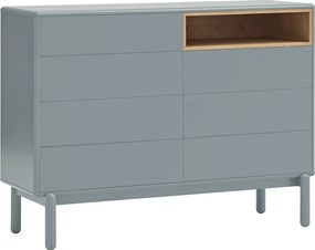Teulat Corvo komoda so zásuvkami - Sivá - 120 cm