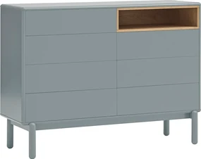 Teulat Corvo komoda so zásuvkami - Sivá - 120 cm
