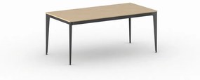 Kancelársky stôl PRIMO ACTION, sivostrieborná podnož, 1800 x 900 mm, biela