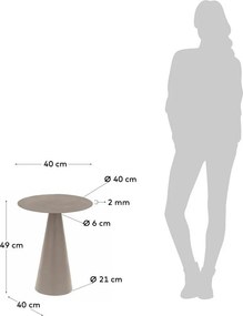 Kovový okrúhly odkladací stolík ø 40 cm Shirel – Kave Home