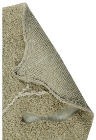 Kaki prateľný ručne tkaný bavlnený detský koberec 120x180 cm Monstera Olive – Lorena Canals