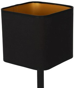 Stolná lampa Napoli, 1x čierne textilné tienidlo, b