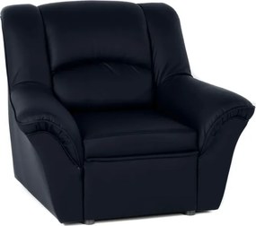 Kožené kreslo Dubaj LUX, tm. modrá (K-58)