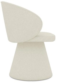 Krémovobiele čalúnené jedálenské kreslo Uala – Makamii