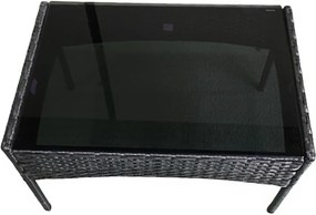 Záhradná zostava 2+1+1 THASOS, čierna